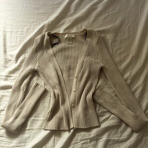 H&M Ribbed Button Up Sweater
